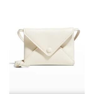 $550 The Row Ivory Mini Envelope Flap Crossbody Bag / Card Case